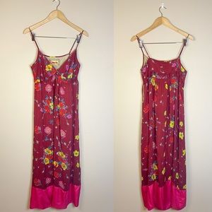 Johnny Was | 100% Silk Bohemian Floral Maxi Dress Sz: Medium